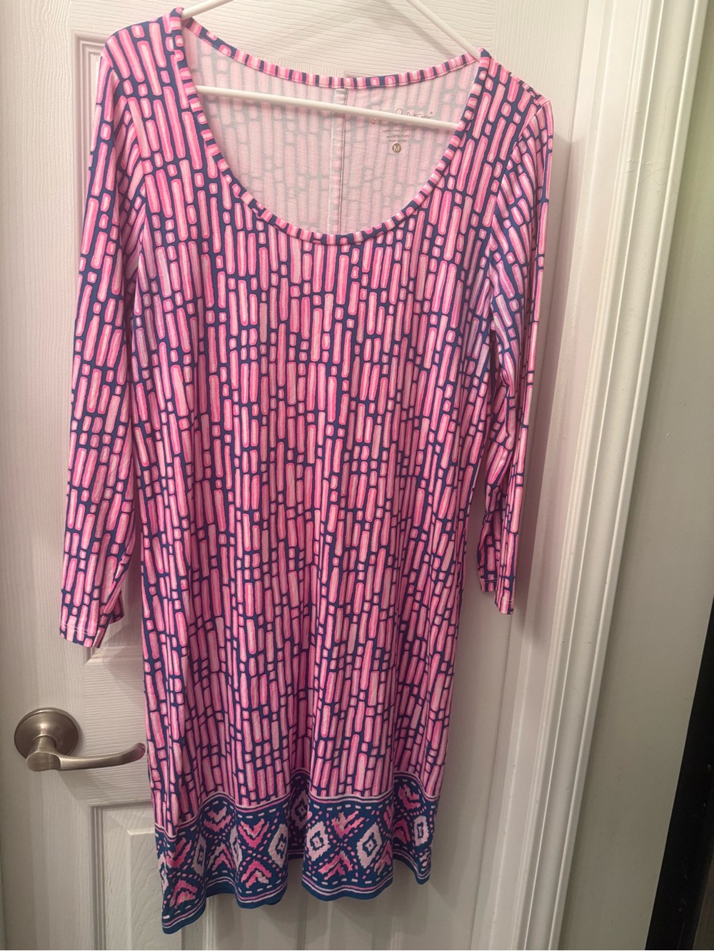 Lilly Pulitzer Pink and Blue Patterned Shift Dress